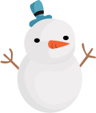 Snowman blue hat